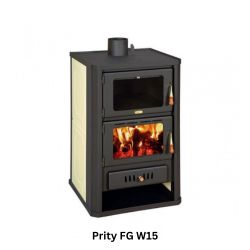 Wood Burning Stove With Back Boiler and Oven Prity FG W15